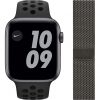 Apple Watch Nike SE 44mm Space Gray Aluminium Zwarte Sportband + Polsband Milanees Grafiet